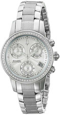 Bulova Accutron 63R136 Women's Round Analog Diamond Chronograph Date Watch