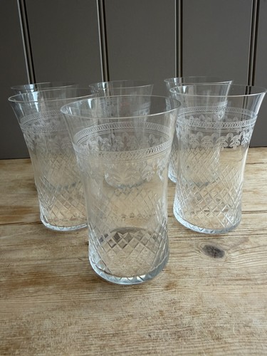 Etched edwardian tumblers 6 - etched,