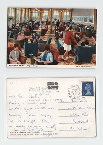 Postcard butlin s filey - postcard,