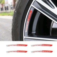 4pcs Aluminium Alloy Sport Emblem Badge Car Wheel Hub Decal Stickers Universal