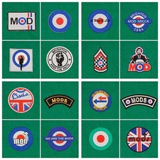 MOD CULTURE Choose Any Patch from 16 Sew / Iron On Embroidered Badges