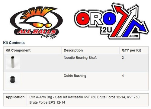 All balls racing arm kit - balls,