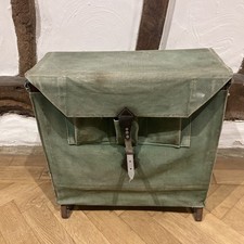 Vintage Canvas Efgeeco Fishing Tackle  Metal Frame Seat Box 