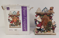 Vintage Christmas Fireplace Santa Scene Light Up PAT Tested - Working D15T W188