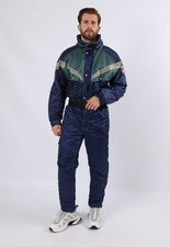 Vintage 90's LET'S JET Full Ski Suit SHORT LENGTH UK M 40" Chest (72Z)