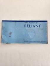 1982 Plymouth Reliant Owner's