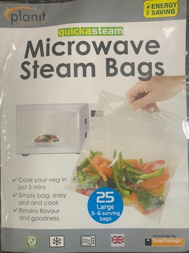 Microwave steam bags - microwave, large