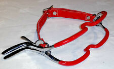 PVC Coated Jennings Mouth Gag Dental Gag Red Soft Leather Strap UK Seller