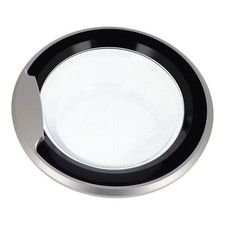 Hotpoint Washing Machine Door Frame Glass & Handle Silver Black  Genuine