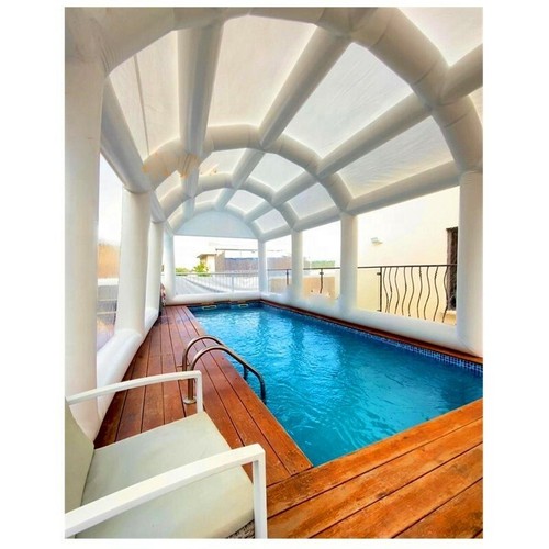 Inflatable hot tub swimming - hot,