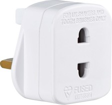 Electric Shaver Razor Adaptor Toothbrush Plug Socket Converter 2 To 3 Pin UK