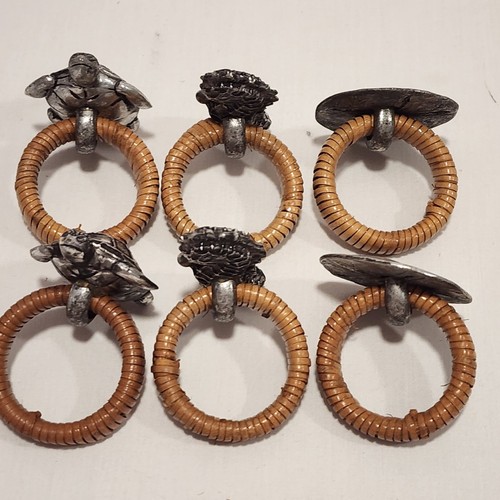 Coastal napkin rings rattan - coastal,