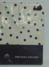 Spotty Print Curtains Cream &
