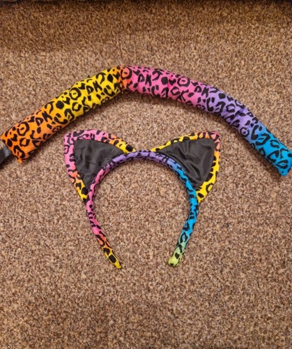 Rainbow leopard print - rainbow,
