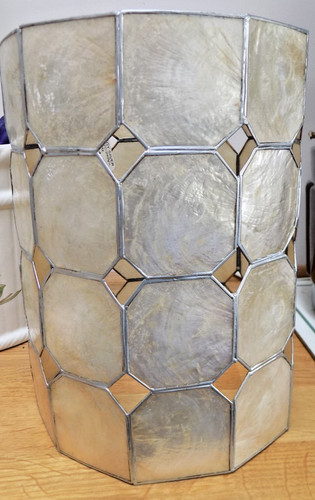 Capiz shell lamp shade - lamp,