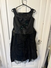 Girls Black Sparkly Dress Age 14 