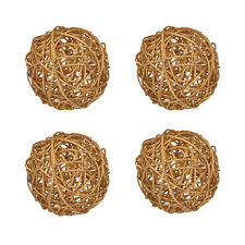 4 Pcs Wicker Rattan Balls 3.9