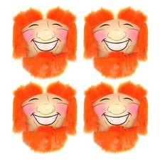 Pack of 4 St Patrick's Day Ginger Leprechaun Beard, Side Burns & Eyebrows