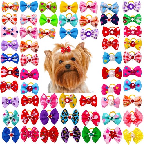 50pcs dog hair bows - hair,