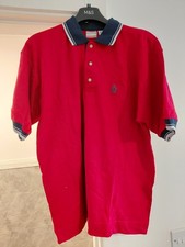 Vintage New Bugle Boy In Red White and Blue. Classic Polo Shirt GreatCondition M