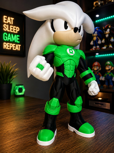 Printed sonic fan art - sonic,