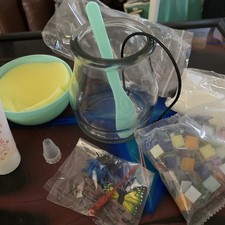  Mosaic Candle Holder And Vase