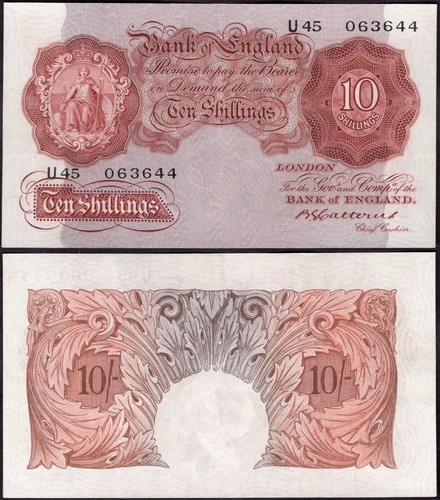 Catterns ten shillings - (ee),