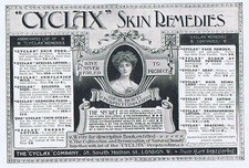 CYCLAX Skin Remedies - Antique Advertisement 1909