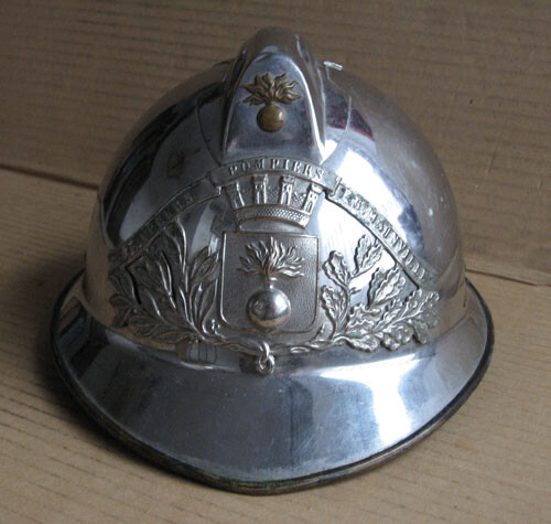 Old french nickeled fireman - old,