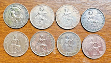 British One Penny Coin Lot Pre