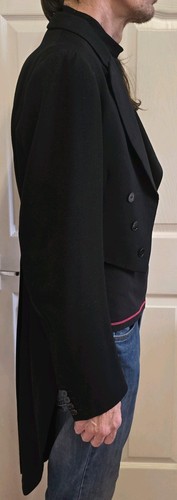 Antique black long tail jacket - black,