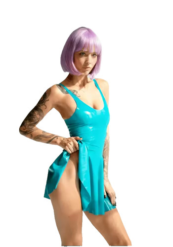 Womens latex rubber - rubber, dress