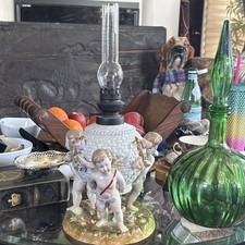Meissen style porcelain oil