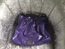 Gorgeous Mulberry Mitzy Hobo Bag In Blueberry Crinkle Patent Leather