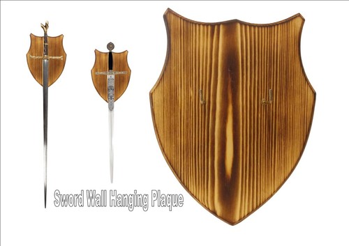 Handcrafted wood sword rack - wood,