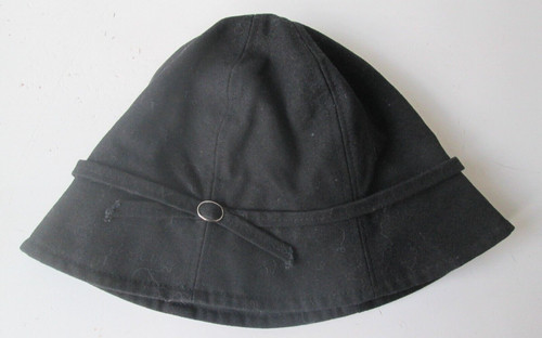 Woman black cotton bucket - black,