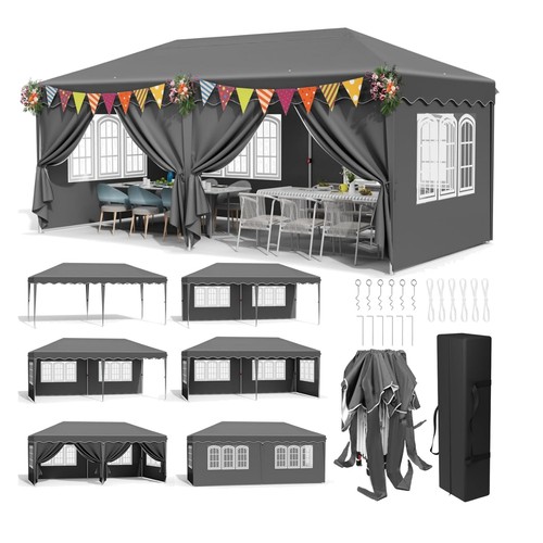3x6m waterproof pop gazebo - waterproof, pop-up