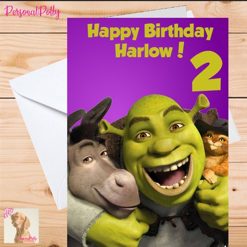 Personalised shrek card - shrek,