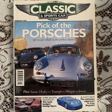 Classic & Sports Car Magazine, February 2000. Porches 356 Or 911, Bugatti EB110