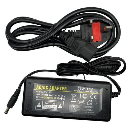 15v 75w adapter - 15v,