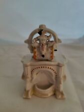 Antique Porcelain Conta & Boehme Fairing Fireplace Trinket Box Jester & Drum