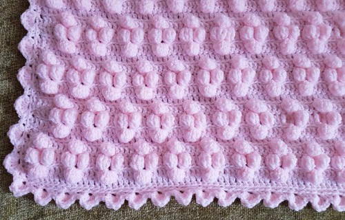 Hand crochet baby bobble - hand,