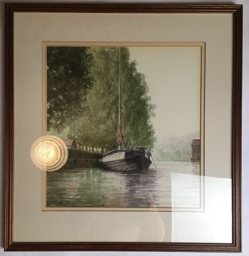 Watercolour painting boat - watercolour,
