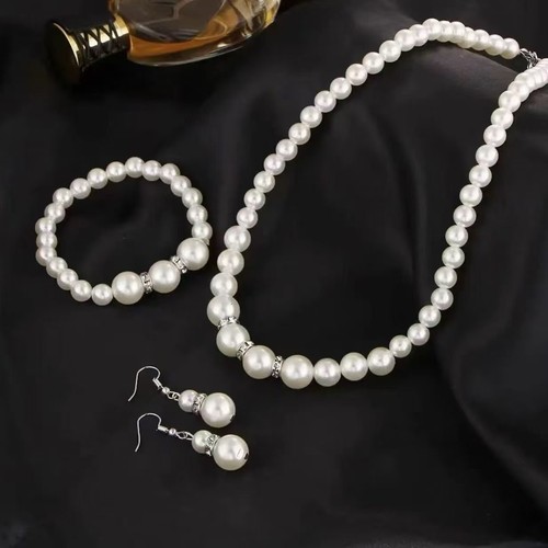 Pearl necklace bracelet - pearl, &