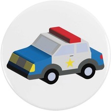 'Toy Police Car' Button Pin