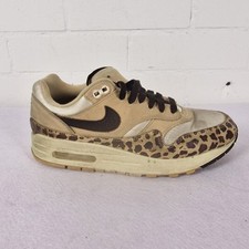 Nike Womens Air Max 1 Beige Leopard Print Trainer Sneaker Shoes Size 6 UK