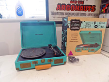 Crosley Cruiser Portable Turntable Green in Original Box UNTESTED Sold as SPARES