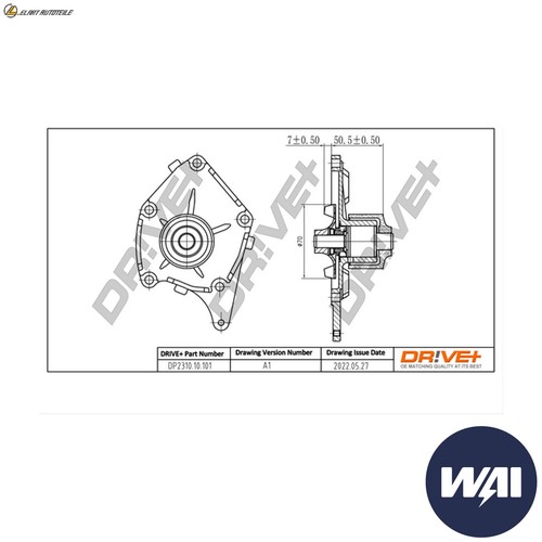 Water pump dp2310 101 - pump, for