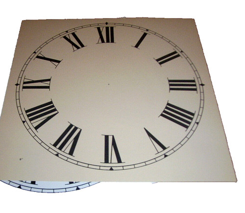 Clock dial face - paper, 9"