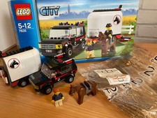 LEGO CITY 4WD with Horse Trailer 7635 Used Complete set with box & instructions